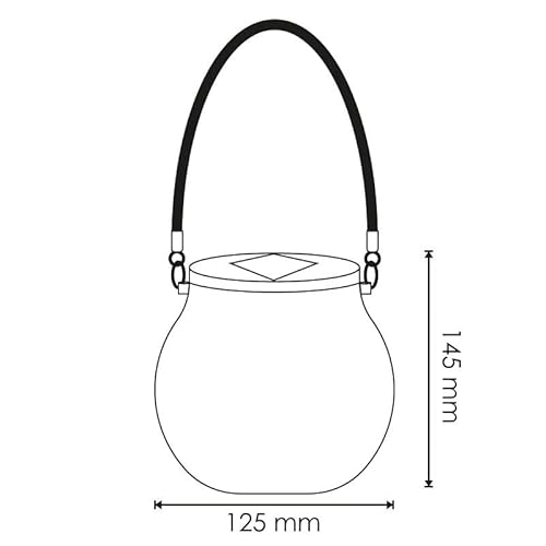 M LEDme - Farolillo Solar Exterior, luz cálida, SphereGlass Linternas Solares de Cristal Craquelado para Jardin, Luz Solar con Soporte Extraíble, Césped, Navidad, 2W, LM8074 - imagen 6