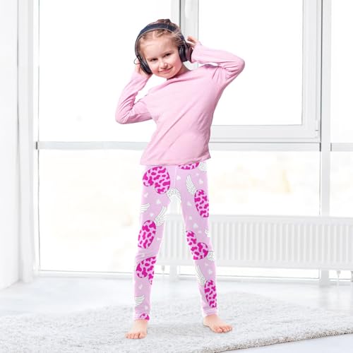 Spotted Heart Girls Leggings,Workout Leggings for Girls Toddler Athletic Legging Size for 3-10T4