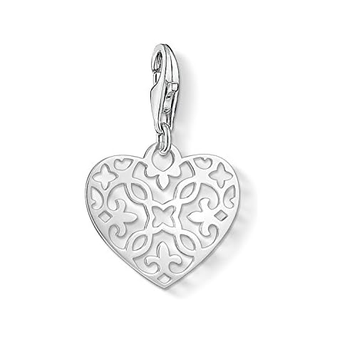 Thomas Sabo Damen Charm-Anhänger Arabesque Herz 925 Sterling Silber 1497-001-12 Cover