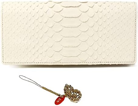Amazon | 白蛇 ラウンド 財布 本 蛇革 ヘビ 柄 レディース ウォレット  