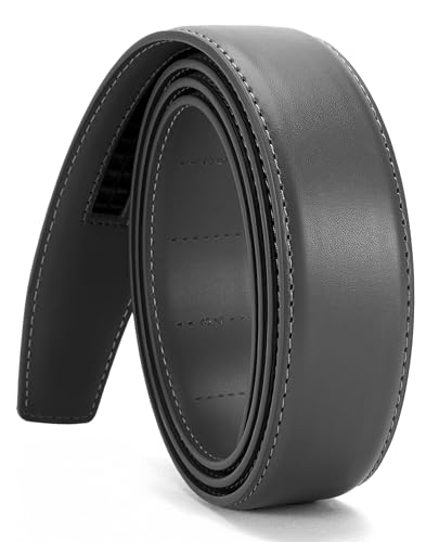 Image of CHAOREN Ratchet Belt Replacement Strap 1 3 /8 inch, Leather Belt Strap for 40MM Slide Click Buckle