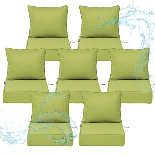 24x24x6 inch Outdoor Chair Cushions, 30D High-Density Foam Patio Chair