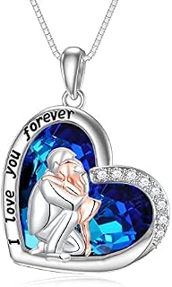 enjoylifecreative Sterling Silver Daughter Heart Pendant/Locket Necklace from Dad Mom I Love You Forever Birthday Graduation Jewellery Gift