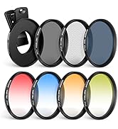 NEEWER 67mm Lens Filter Kit-Graduated Lens Filter (Red, Orange, Yellow, Blue), CPL, ND32, 6-Point...