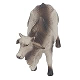 OEBUAFI Estatuilla de Toro de Plástico, Modelo Realista de Ganado de Granja para Niños, Excelente Detalle, Mano de Obra Exquisita