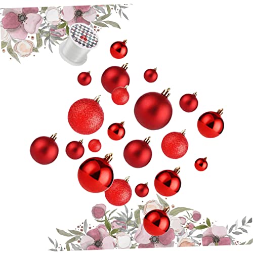 BESTOYARD 66 Peças De Suprimentos Multicoloridos De Natal Com Enfeite DIY Guirlanda De Teto Bolas De