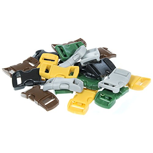 Paracord Planet Pacotes sortidos de fivela de liberação lateral de 9,5 cm – Escolha entre uma varied