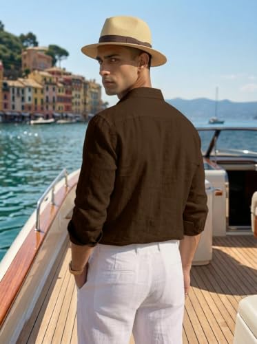 Image of NexaFlair Man's Casual | Formal | Linen| Cotton | Regular Wear Collared | Fit Shirt for Men