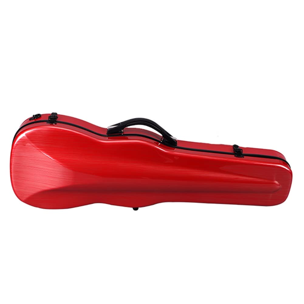 Estuche rígido para Viola Ligero Profesional de 16 Pulgadas Estuche para Viola de Fibra de Carbono con higrómetro (Color : Red)