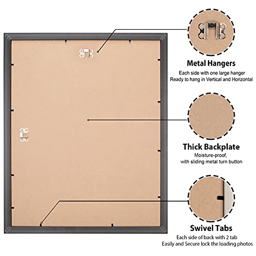 Lavie Home 16X20 Picture Frames 2 Packs Black Poster Frame Wooden Textured Finish Photo Frame Design Pairs Well With Family Photos, Christmas, Anniversary, Wedding, Home Decor #TOP6