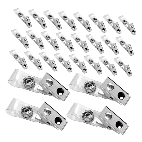 Porte-badge carte métal avec sangles clips 250 pièces pour identification pro