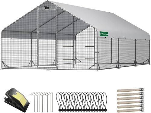 Image of Walk-in Chicken Coop 234 inch L x 118 inch W, Outdoor Metal Poultry Cage