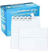 ValBox A2 Invitation Envelopes 100 Qty 4.375x5.75" White Envelopes Self Seal for Invitations, Pho...