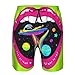 Men & Boys Classic Fit Swim Trunks for Beach Gym Sport Quick Dry Drawstring Basic Board Shorts with Pockets, Underwear Cute Mouth Lip with Alien UFO Art Fashion Cargo Short