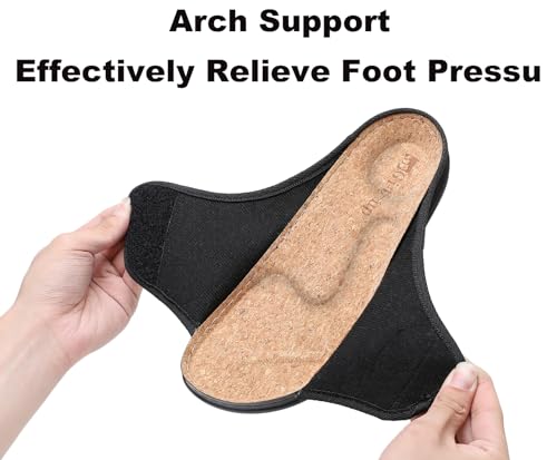 Git-up Women’s Adjustable Cork Slippers with Magic Strap, Non Slip Flat Sandals All Season, Arch Support Sandals for Indoor Outdoor Comfort 5
