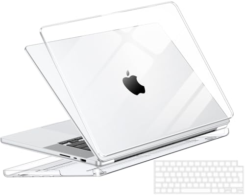 NPUOLS Funda para MacBook Pro 14 Pulgadas M5 M4 M3 M2 M1 Pro MAX 2025-2021 A3434 A3112 A3401 A3185 A2918 A2992 A2779 A2442, Transparente Plástico Carcasa Funda Protectora + Cubierta de Teclado TPU EU