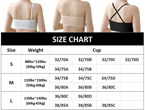 Modvica Women Lingerie Strapless Front Buckle Lift Bra, Wire-Free Anti-Slip Invisible Push Up Bandeau Bra Nude #TOP6