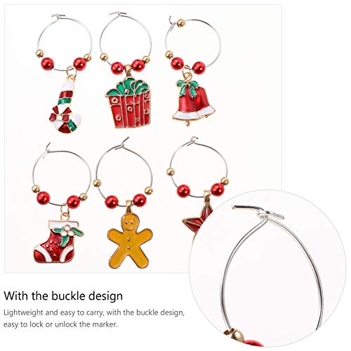 Marcadores de Natal com 12 peças da ARTIBETTER para taças de vinho, marcadores de champanhe, coqueté