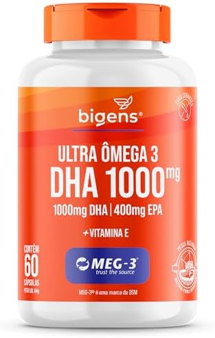 Ultra Omega 3, DHA 1000MG + EPA 400MG, Certificado Meg-3, 60 Cáps...