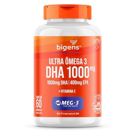 Ultra Omega 3, DHA 1000mg, 400mg EPA - Certificado MEG-3, 60 Cápsulas bigens (Unidade)