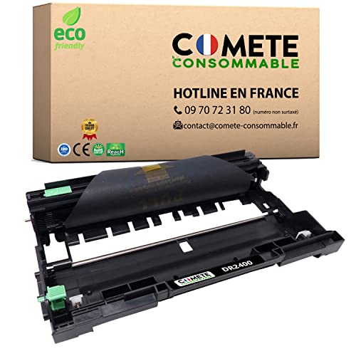 COMETE, Marque française - DR2400-1 Tambour Compatible pour Brother DR2400 DR-2400 pour Toner TN2400 Imprimante Brother HL-L2310D HL-L2350DN HL-L2370DN HL-L2375DW DCP-L2510D DCP-L2530DW