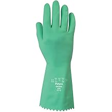 Polyco 327 Optima Chemical Resistant Flock Lined Gloves, Single Pair, Size 10/X-Large, Green