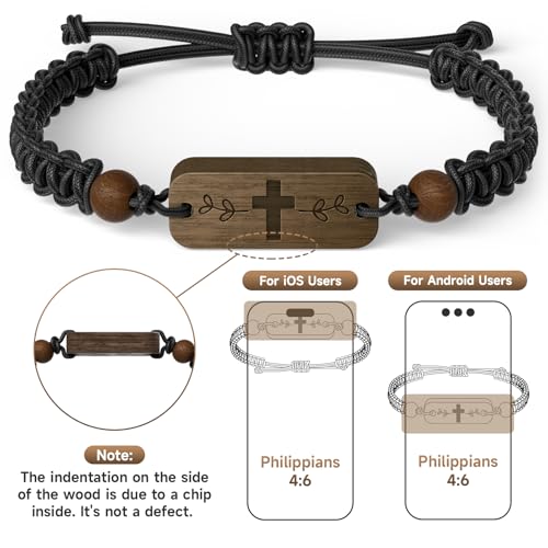 Pulsera ajustable con versículos bíblicos diarios miniatura 6