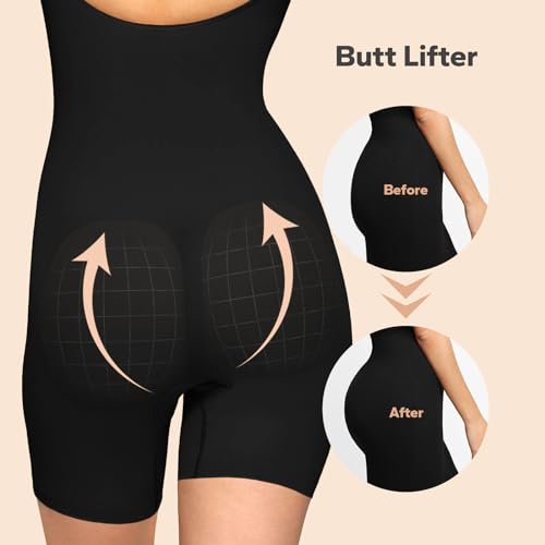 Bodysuit for Women, Mid-Thigh Shaperwear, Tummy Control Bodysuit, Waist Trainer, Seamless Sculpting Body Shaper3