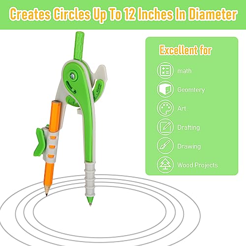 image for Zonon 30 Pcs Student Math Geometry Compass Tool Classroom Set Bulk 6 I