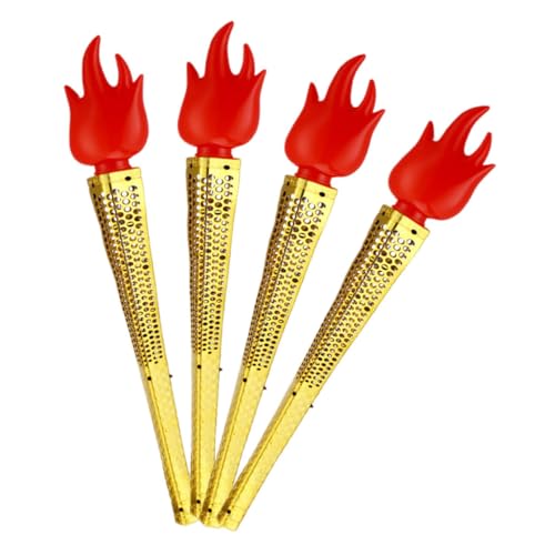 Alipis 4 Torcia Artificiale in Abs e Resistente per Feste Campeggio e Spettacoli Torcia per Foto e Animazione Party