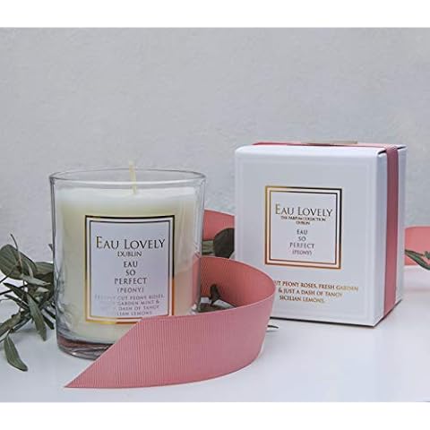 Eau Lovely Peony Candle with Natural Wax Cover