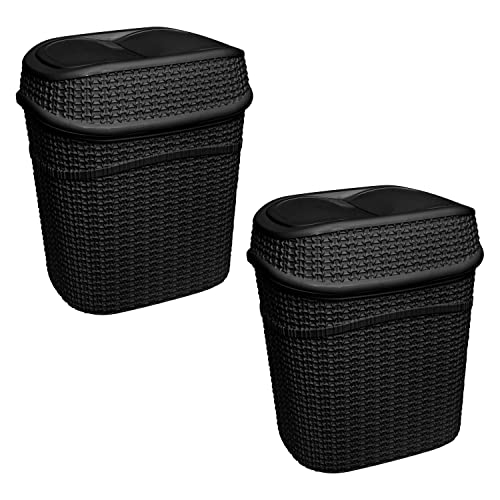 Bath Bliss 2 Pack Sailor Knot Swing Top Waste Bin | Dimensions: 11.22