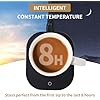 Mug Warmer with 4-Hour Auto Shut Off, 3 Temperature Settings, Frosted Black Rectangular Electric Beverage Heater, Borosilicate Glass Panel, 54-Inch Cord, Coffee Warmer for Desk, Tea Warmer