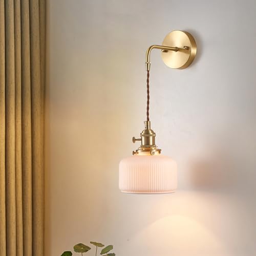 Apliques de pared de cerámica vintage para crear un ambiente acogedor en tu dormitorio