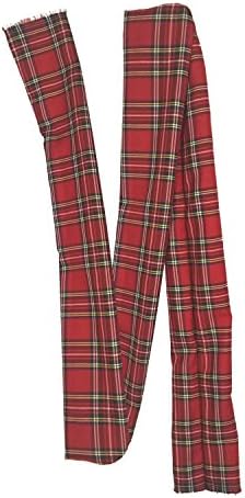 The Dragons Den 6ft Length (70") Traditonal Scottish Tartan Sash Burns Night Hogmanay Fancy Dress Accessory [Red Royal Stewart]
