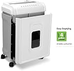 Aurora AU1262XA Anti-Jam 12-Sheet Crosscut Paper and CD/Credit Card Shredder, White/Gray