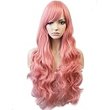 BERON 32'' Women Girl's Soft Long Curly Synthetic Wigs Costume Play Party Wigs Hairnet Included (Pin