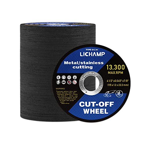 Lichamp 100Pcs 4-1/2" Cut Off Wheels, Metal Cutting Disc for Angle Grinder by Lichamp - Used condition - US$26.15