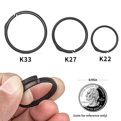 Image of TISUR Titanium Key Chain Rings, Heavy Duty Keychain Rings