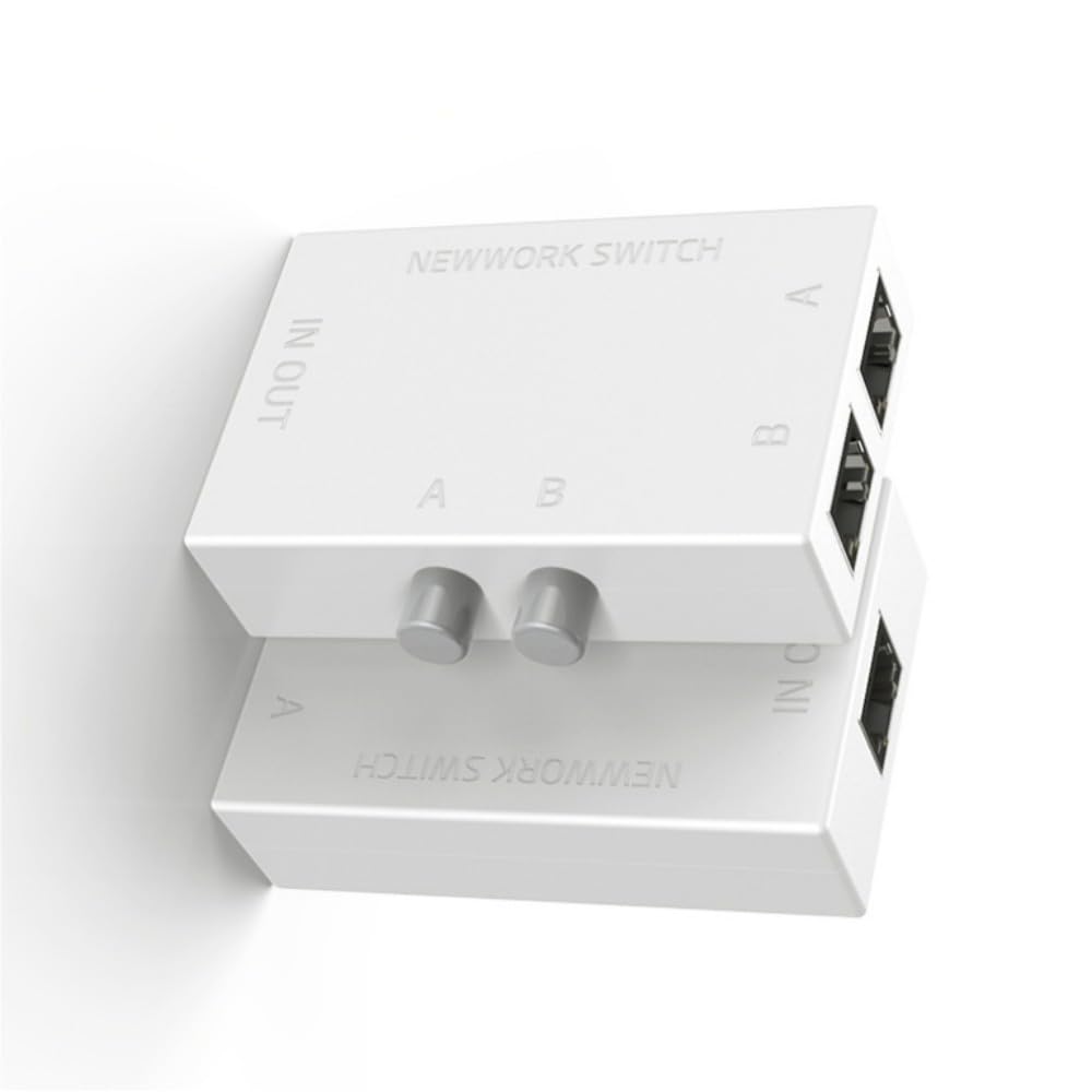 Computer Router Connection Sharing 2-Port RJ45 Network Switch - Cat6 ...