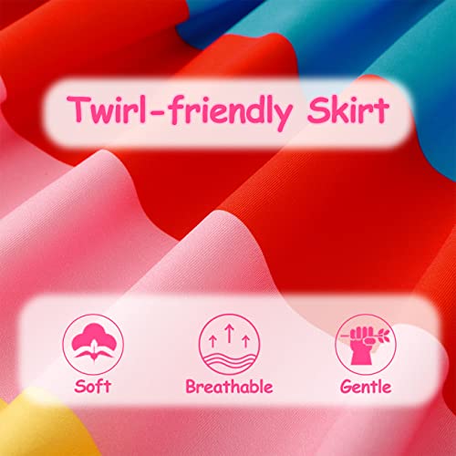 Vaschy Unicorn Rainbow Dress For Girls, Cute Girls Casual Autumn Spring Long-Sleeve Outfit,Toddler/Little/Big Kid Girls Clothing Size 4-5T #TOP4