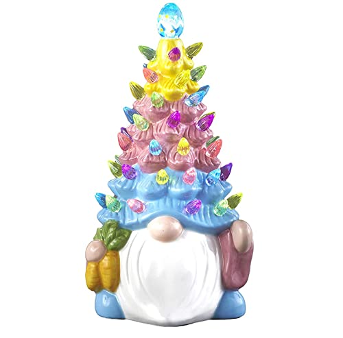 IHGWE Bienvenue GNOME Outdoor Special Decor Durable Panneau été et revêtement pour pelouse Statue Jardin Printemps GNOME Peint à la main Mariage Bureau Plateau sous bureau, Rose, taille unique