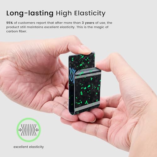 Image of Travelambo Carbon Fiber Money Clip Front Pocket Wallet Minimalist Wallet Slim Wallet Credit Card Holder