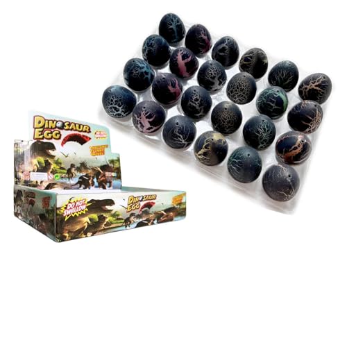 24 Pack Dinosaur Eggs Hatching Dino Eggs Grow in Water Crack with Assorted Color Hunting Game Basket Stuffers Birthday & Easter Gifts Party Favors for Toddler Kids 3-10 Boys & Girls by Sterofari - Used condition - US$17.84