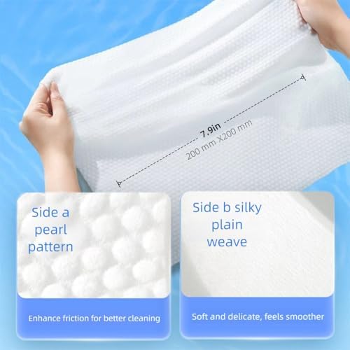 Image of MIXUISEE thick and soft face towels,Face towel disposable,100% cotton towel | Cotton fibers do not shed,Super thick 130%,Makeup removal and cleaning,Suitable for sensitive skin.(180 pieces)