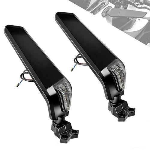 TT719 Wing Style Aerodynamic Rear View Mirror Compatible with CFMOTO 450SS 2023 2024 2025,Integrated Signal Light,Wide Viewing Angle,CFMOTO 450SS Accessories