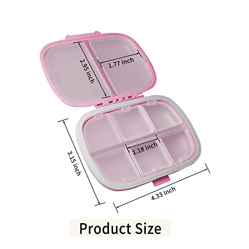 8 Compartments Pill Organizer, Pill Box, Pill Case, Pill Container, Medicine Organizer, Weekly Pill Organizer, Pill Dispenser, Travel Pill Box, Pill Box 7 Day, Vitamin Organizer, Daily Pill Organizer #TOP6