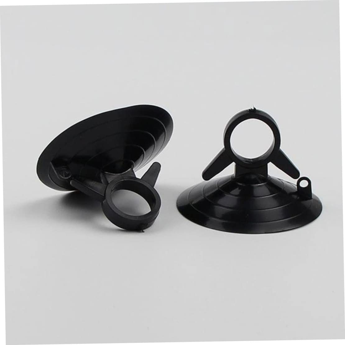 Tazas de succión, 10 Piezas de 4,5 cm de Vidrio pequeñas Tazas de succión con Anillo de tirón, Tazas de succión de Ventana del automóvil, Almohadillas de Sucker para Visor automotriz (Negro)