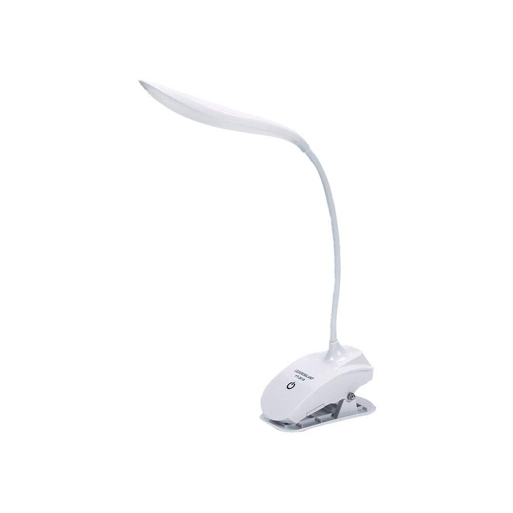 LED Reading Eye Protection Desk Lamp Adjustable Brightness USB Rechargeable LED Desk Table Lamp Light with Clip Touch Switch