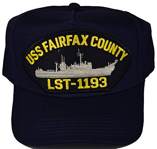 EC USS Fairfax County LST-1193 Ship HAT - Navy Blue - Veteran Owned Business